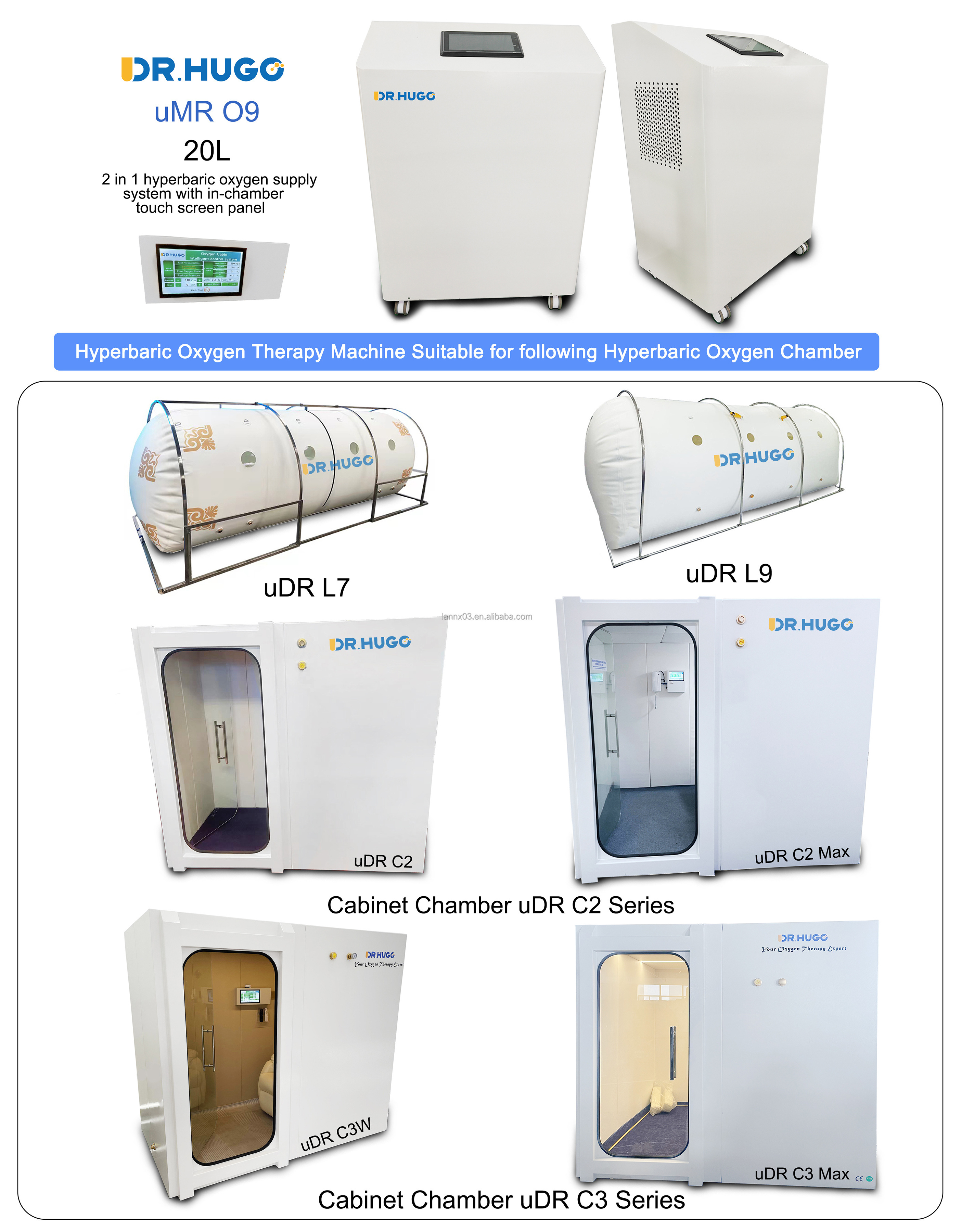 DR.HUGO uMR O9 Manufacture oxygen Inhalation Machine with Touch screen UI interface Health Care  oxygen portable generator