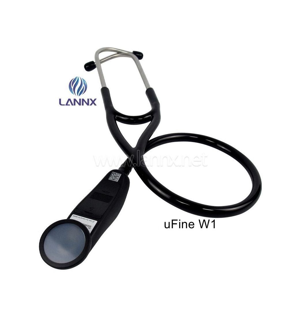 LANNX uFine W1 Medical Doctor Stethoscope Electronic phone-Contactable Intelligent Digital Stethoscope Professional Stethoscope