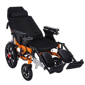 full automatic Lie Down lightweight electric wheel chair price wheelchair disabled Reclining silla de ruedas elektro rollstuhl