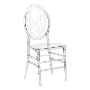 Wholesale Transparent Chavari Chivari Chairs Wedding Clear Acrylic Crystal Plastic Clear Tiffany Chair Wedding Chairs