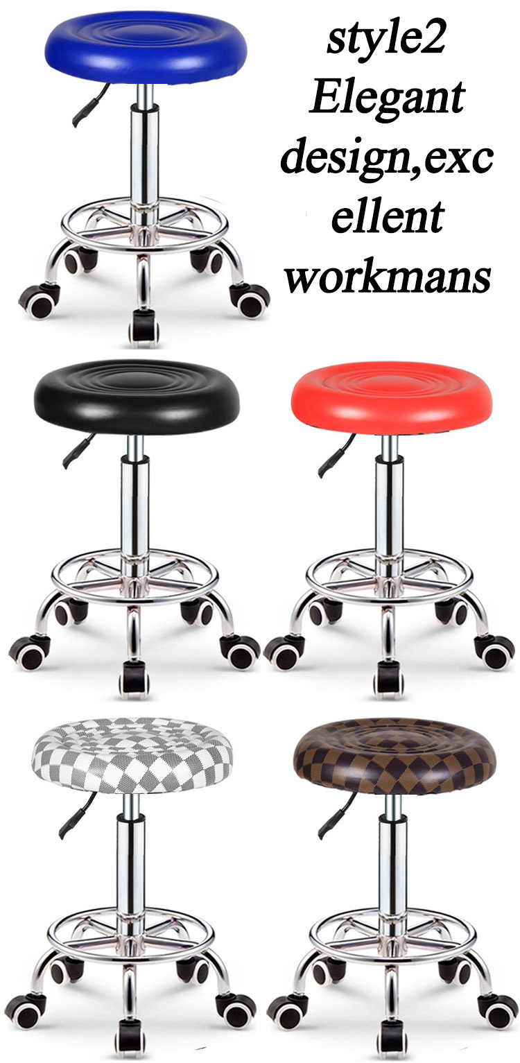 cheap price sales used red hair salon rotating lift backrest hairdressing beauty pulley bar round stool barber chairs