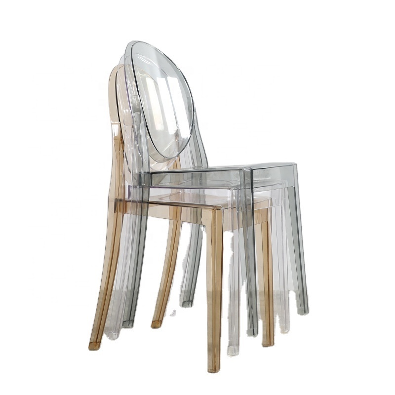 Wholesale Modern Nordic Acrylic Plastic Dining Chair Crystal Transparent Clear Acrylic Ghost Chair For Events