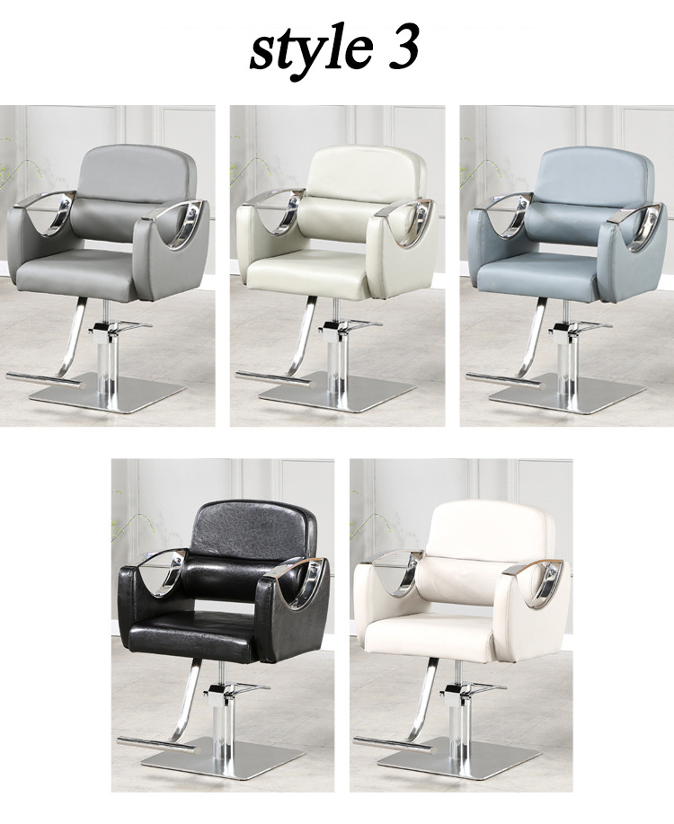 cheap price De Coiffure Meubles Foteuil  Modern Unique design white leather styling Beauty Salon barber Chair