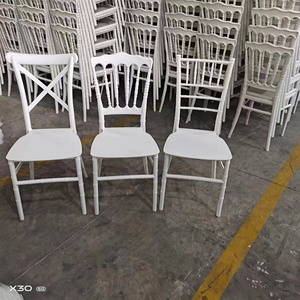 Wholesale Wedding Activity Chiavari Tiffany Chair Golden Transparent White Resin Chair