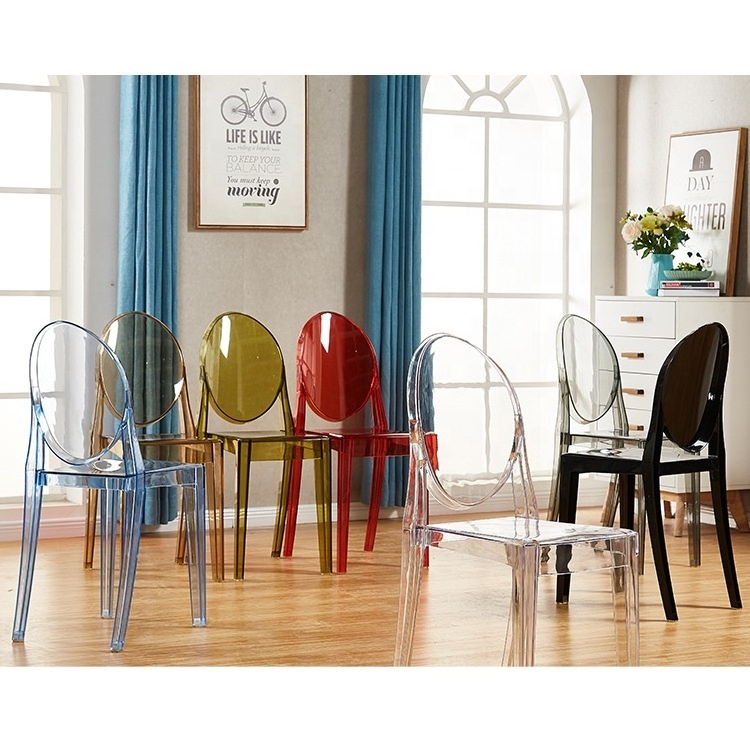 Wholesale Modern Nordic Acrylic Plastic Dining Chair Crystal Transparent Clear Acrylic Ghost Chair For Events