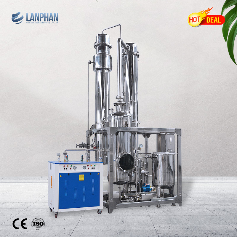 Industrial 100l 200l single effect 4 effect new design falling film evaporator 500l/h