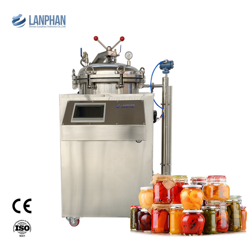 vertical steam pouch sterilized cooking small instant meat tuna fish canning food process sterilizer retort autoclaves machine