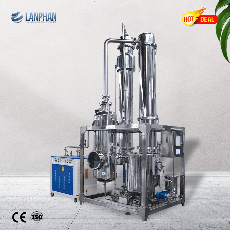 Industrial 100l 200l single effect 4 effect new design falling film evaporator 500l/h