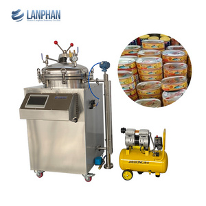 vertical steam pouch sterilized cooking small instant meat tuna fish canning food process sterilizer retort autoclaves machine