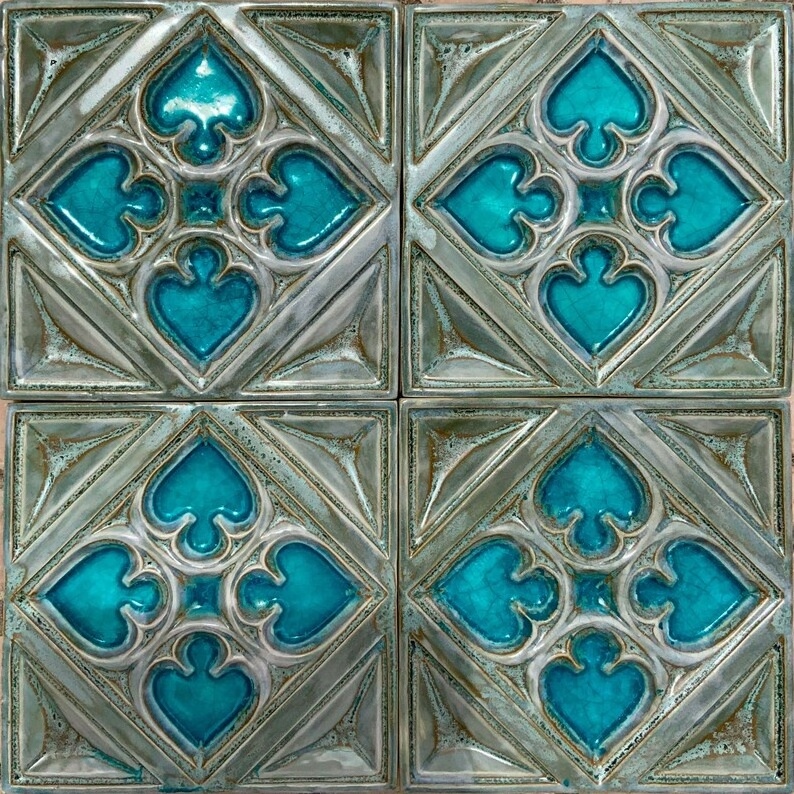 Factory hot selling high quality custom handmade art tiles Gothic style tiles for living room bathroom toilet wall