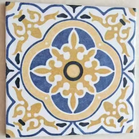 Factory custom European Design Style porcelain kitchen floor decor pattern tiles flower french pattern tile