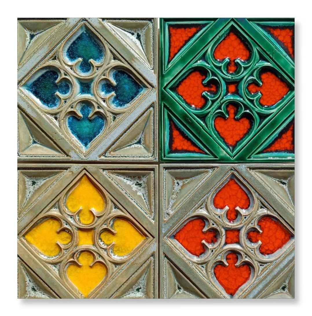 Factory hot selling high quality custom handmade art tiles Gothic style tiles for living room bathroom toilet wall