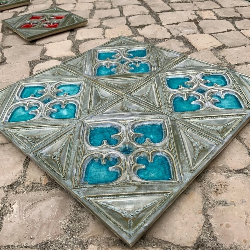 Factory hot selling high quality custom handmade art tiles Gothic style tiles for living room bathroom toilet wall