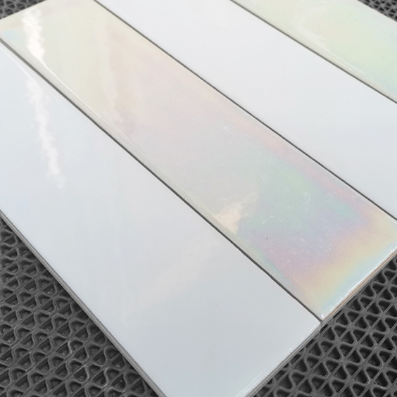 glazed porcelain tile 65*265mm Rainbow glass Subway Pink Ceramic  Wall Tile For bathroom Kitchen Restaurant  Hotel tile