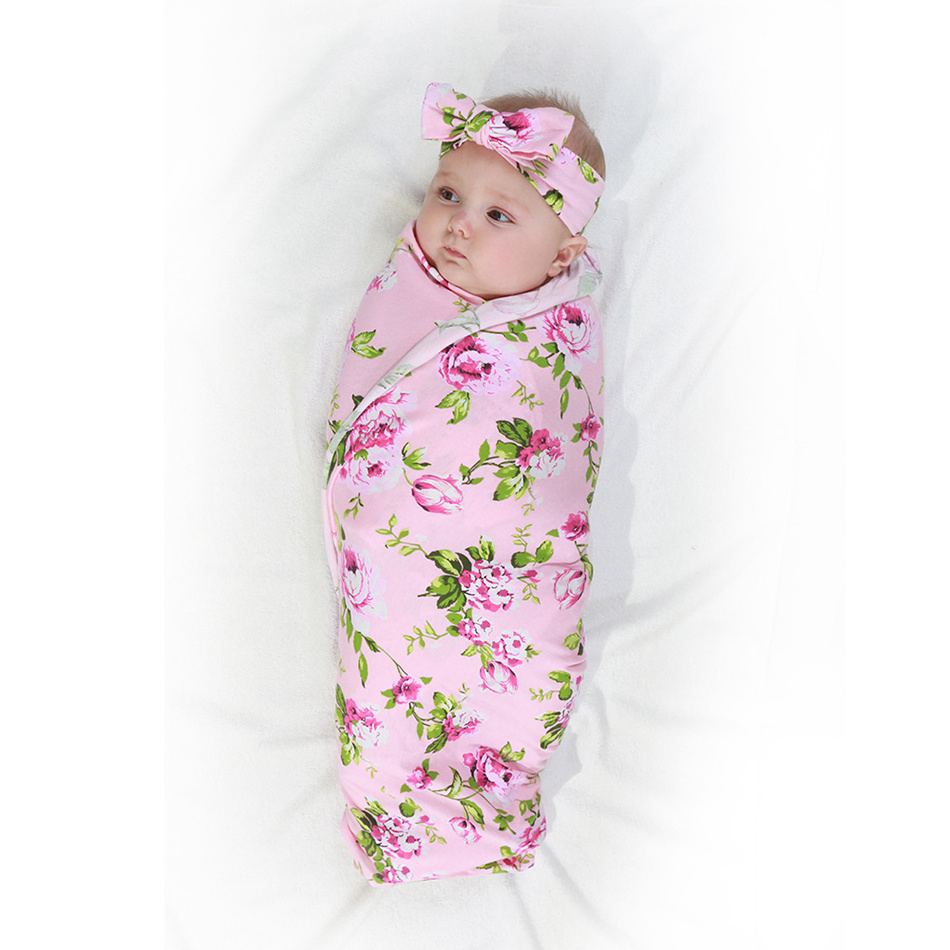 Miracle Baby Blanket with Headband 2 Pack Best Quality Knitting Wholesale Mexican Blankets Fabric Sleeping Knitted Blanket