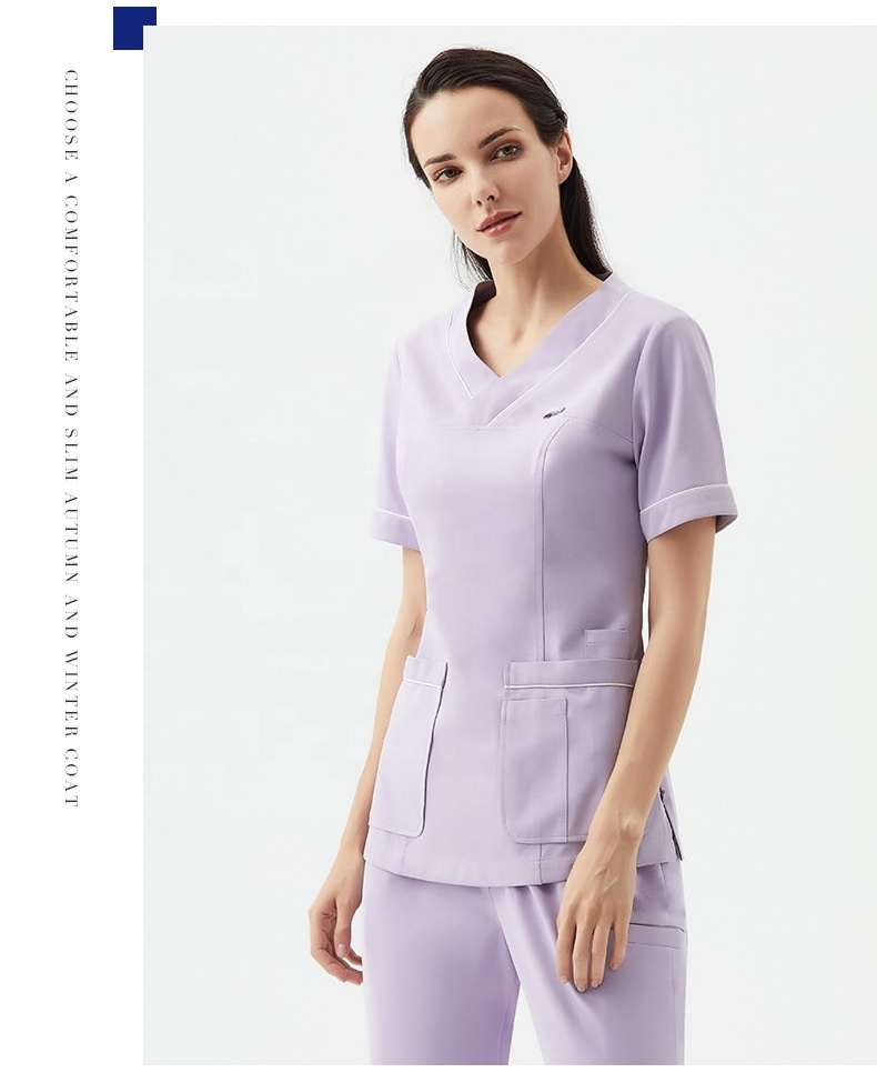 Drop Shipping Beauty Salon Hospital High Quality Nurses Uniform Uniformes Quirurgico Medicos De Enfermeria Scrub Suits For Women