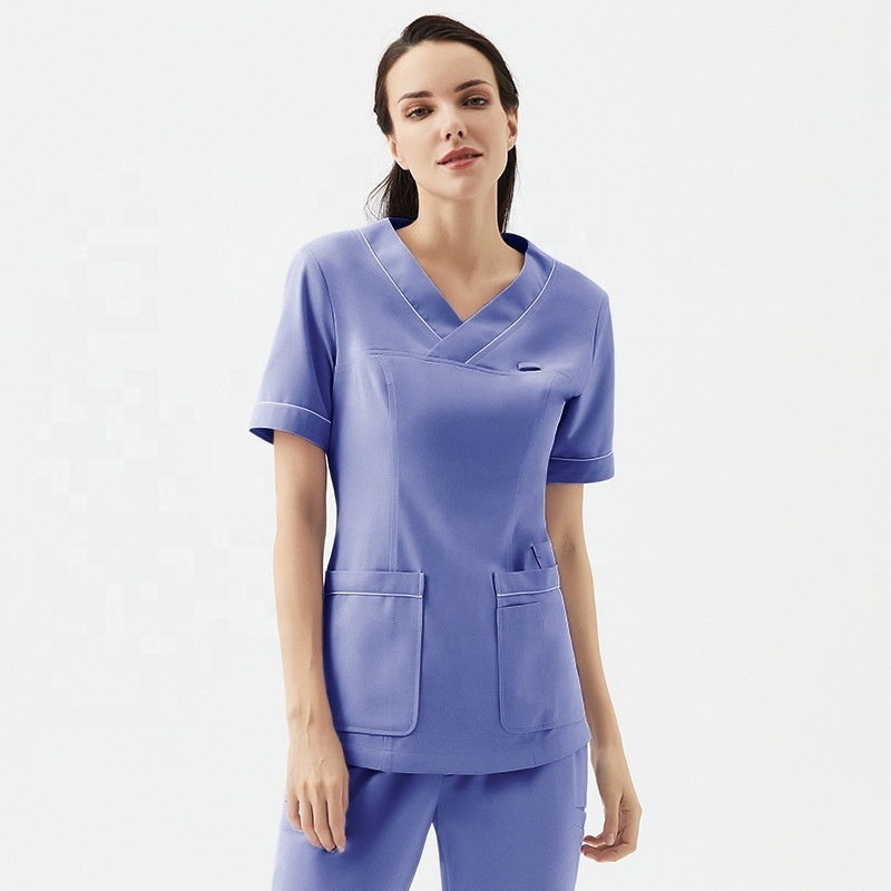 Drop Shipping Beauty Salon Hospital High Quality Nurses Uniform Uniformes Quirurgico Medicos De Enfermeria Scrub Suits For Women