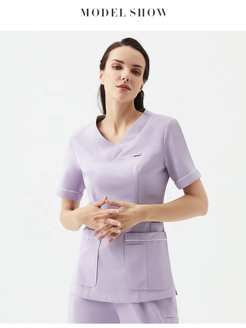 Drop Shipping Beauty Salon Hospital High Quality Nurses Uniform Uniformes Quirurgico Medicos De Enfermeria Scrub Suits For Women