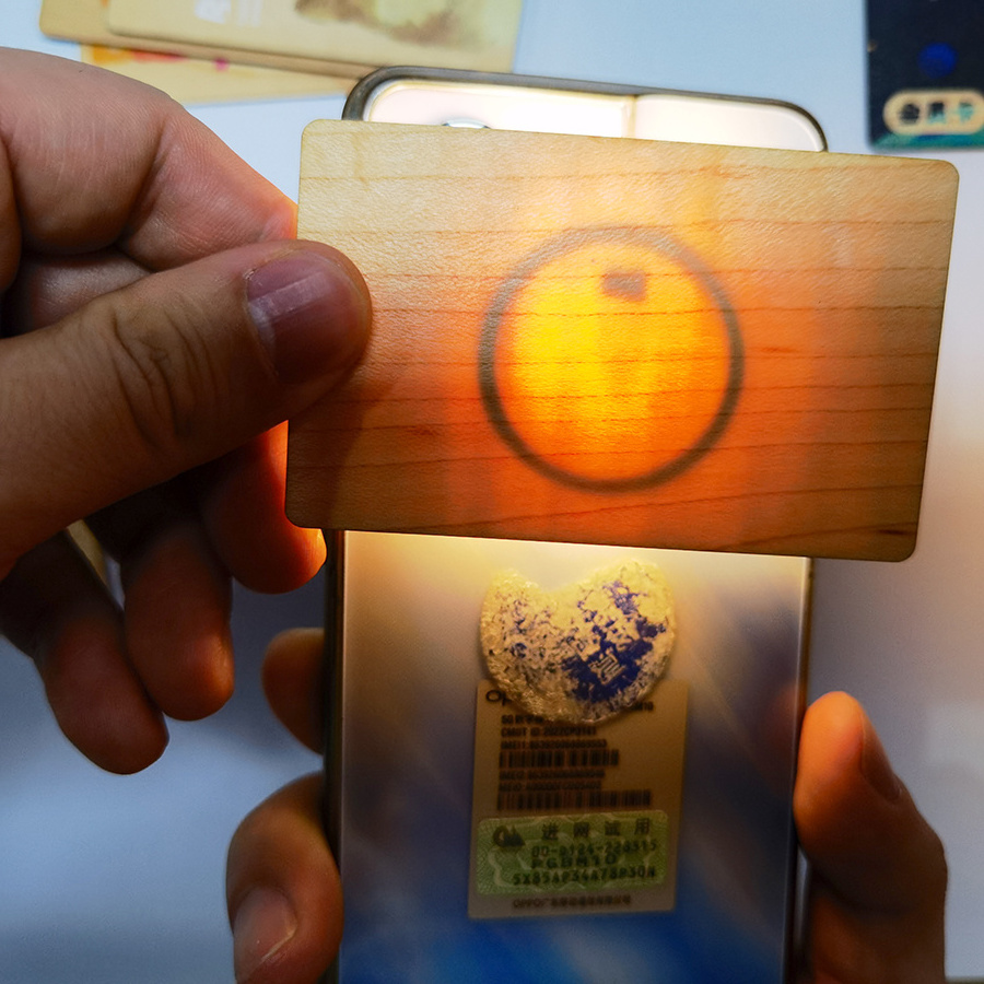 Programmable Eco friendly wood bamboo material NFC RFID ISO14443A Smart NTAG213/216 wooden Business cards