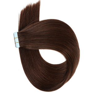 Double Drawn Remy Human Tape In Hair Extensions Invisible Seamless Human PU Hair Weft