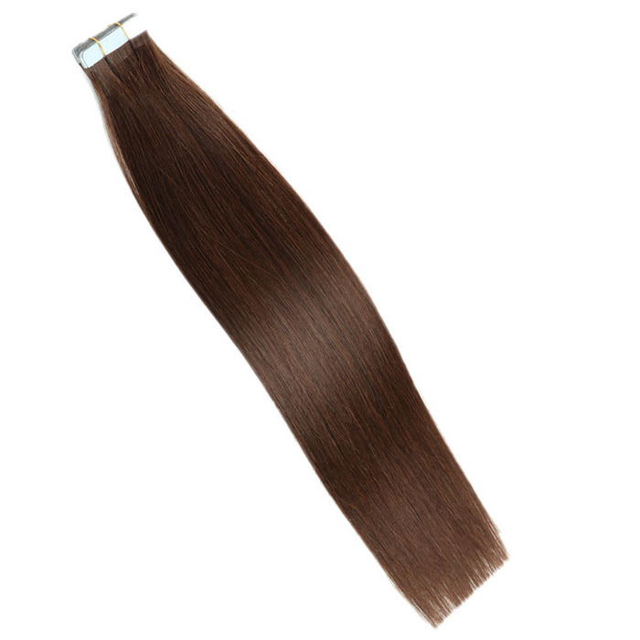 Double Drawn Remy Human Tape In Hair Extensions Invisible Seamless Human PU Hair Weft