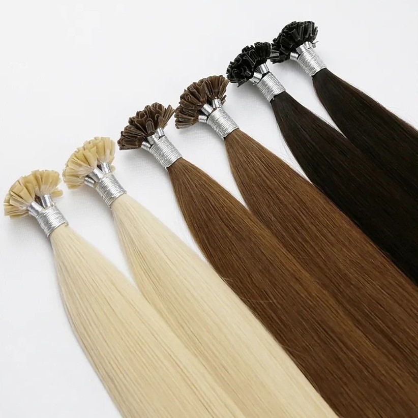 Premium Quality Double Drawn K Tip Hair Extensions 100% European Virgin Human Hair Keratin Fusion U Tip Hair Extension