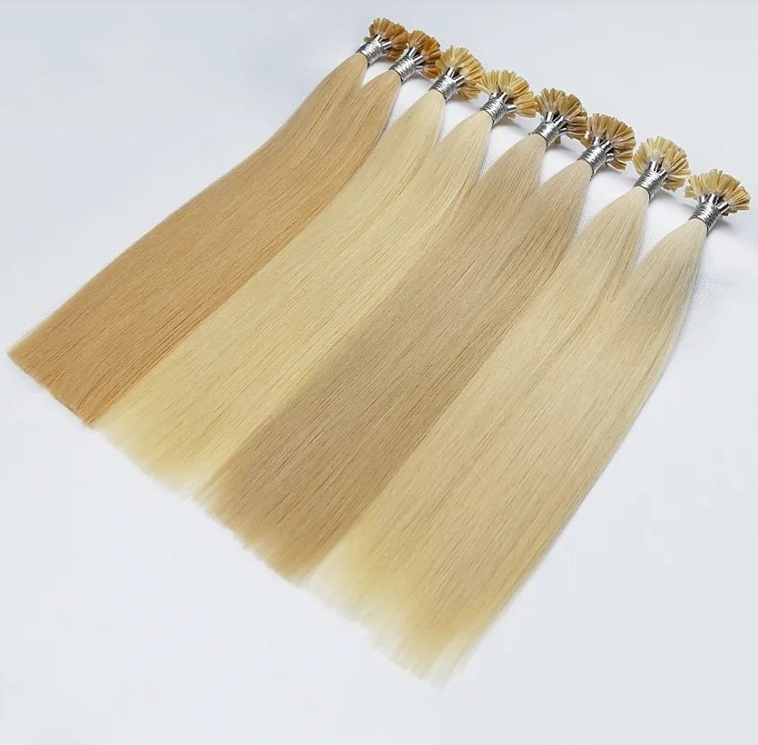 Premium Quality Double Drawn K Tip Hair Extensions 100% European Virgin Human Hair Keratin Fusion U Tip Hair Extension