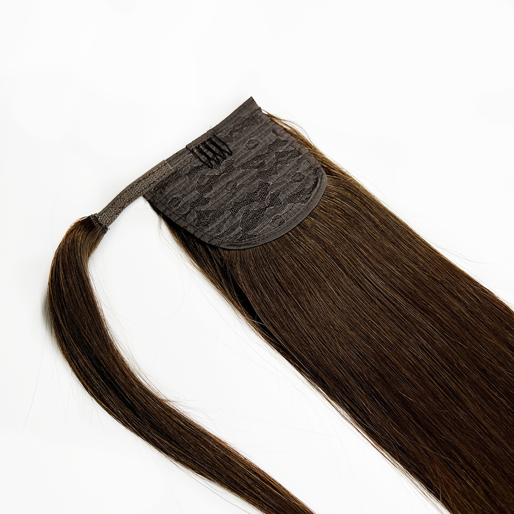 Wholesale Human Hair Extensions Clip In Ponytail Top Quality Wrap Around Ponytail Hair Extensions 100% Human Hair