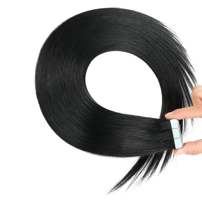 Real human hair #1 color 2.5g/piece 50g/pack 20pieces cheap tape hair extensions price