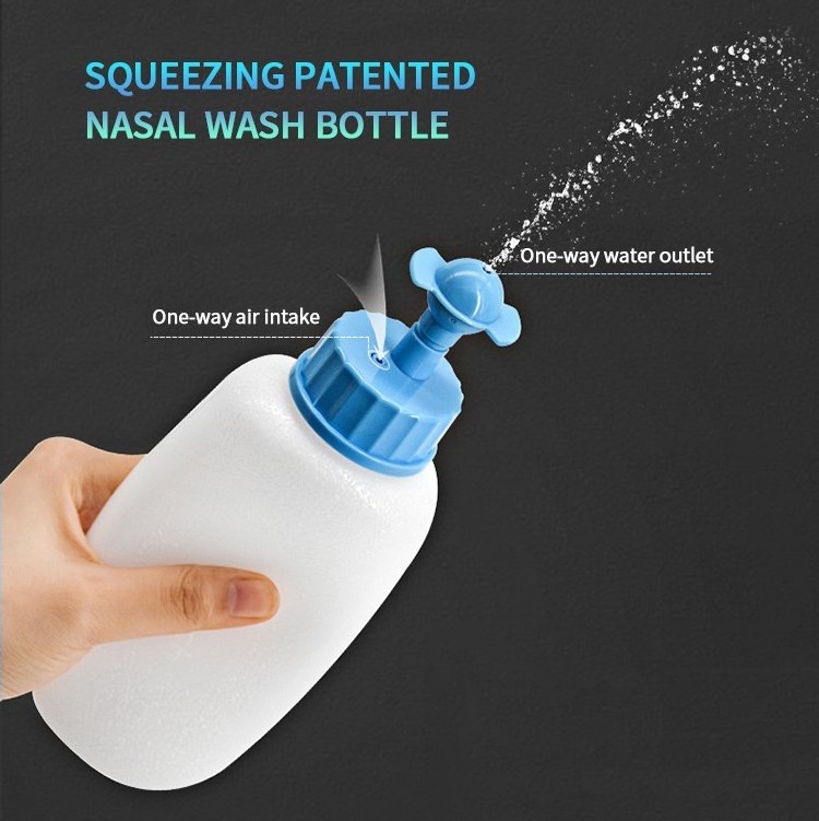 New Model 300ML Nasal Wash Bottle Adults Nasal Rinse Bottle Portable Nose Cleaner Clean Irrigator