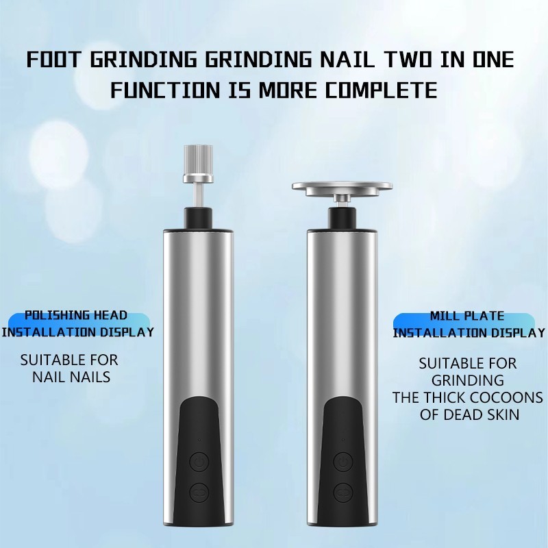 2 in 1 Electric Foot Callus Remover Manicure Foot Sander Grinder Dead Skin Remover Professional Foot File Pedicure Tools