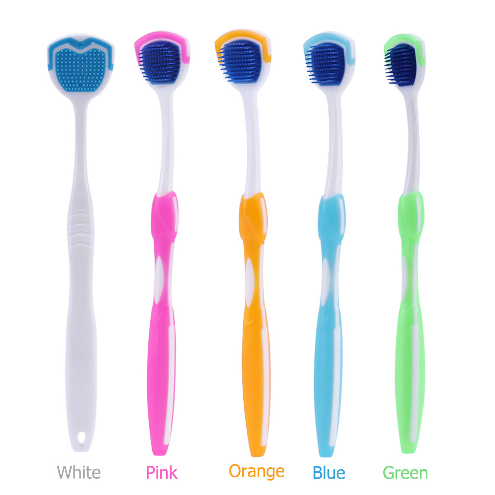 Multifunctional Tongue Cleaner Cheap Tongue Coating Cleaning Brush Food Grade Silicone Tongue Scraper