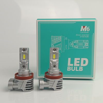 Halogen Size led bulb  M6 H1 H11 H4 7500LM auto led headlight  with fanless wholesale price  replace hid bulb