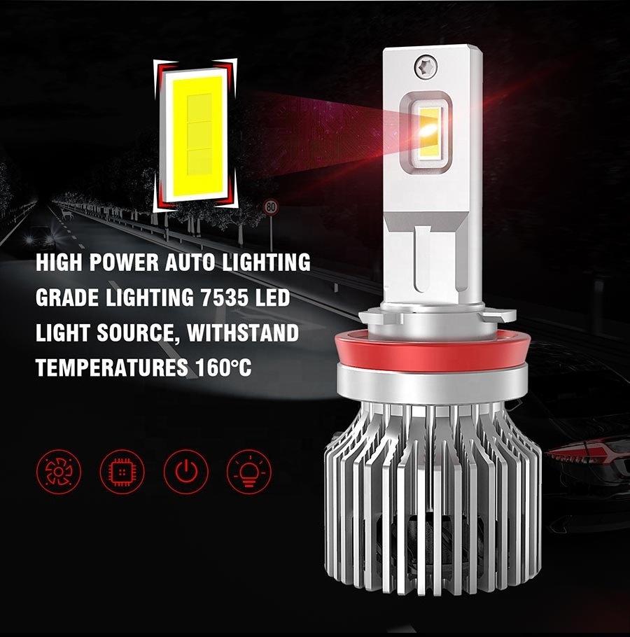 Hot Selling Non Polarity Easy Install Automotive Light 55W Canbus H1 H10 H4 H8 H9 H7 LED Headlight Bulb