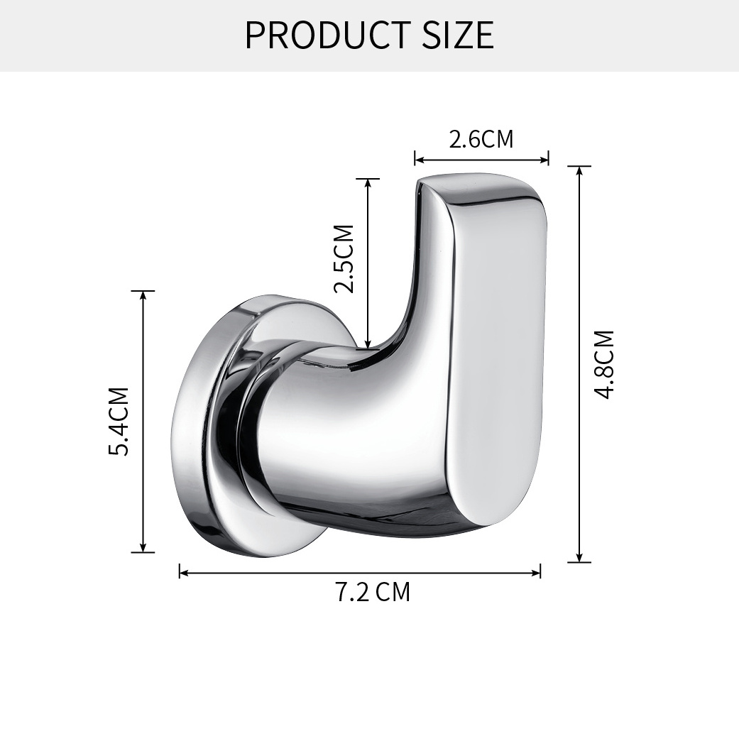 Duxini stainless steel chrome clothes hand wall towel hooks of stainless steel bath ball entrance rag robe hook