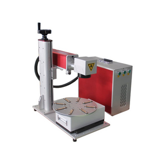 Rotary device fiber laser marking machine for animal ear tag number cattle farm equipment