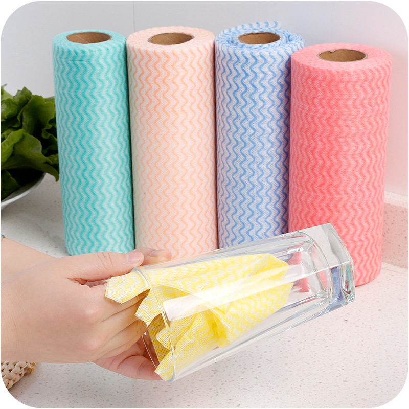 Disposable Spunlace Nonwoven Fabrics Oil Absorbent Kitchen Cleaning Wipes Dish Cleaning Cloth