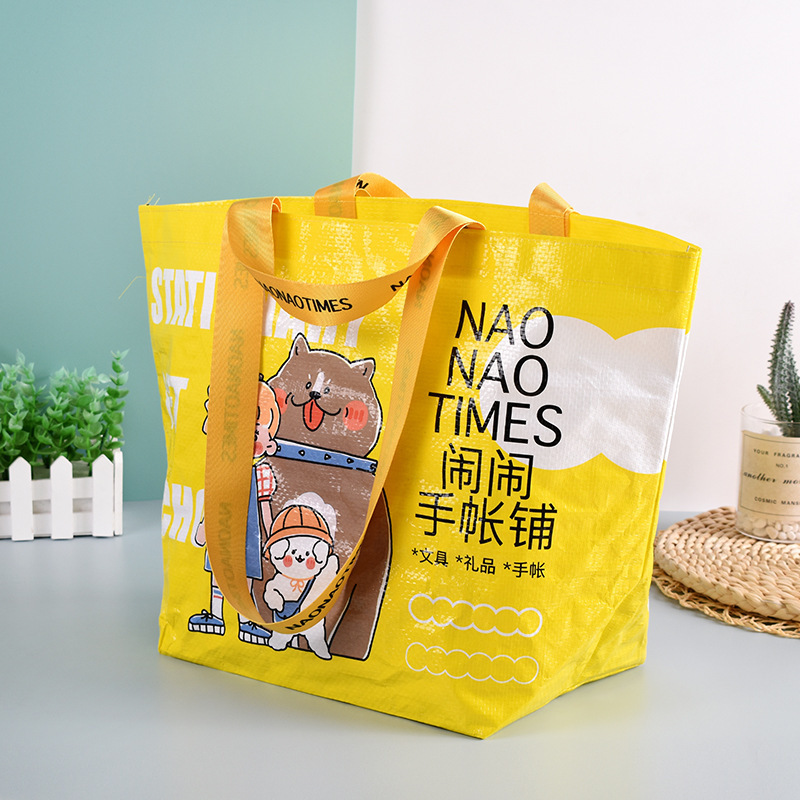 Promotional top quality new design large capacity laminated pp woven shopping bag