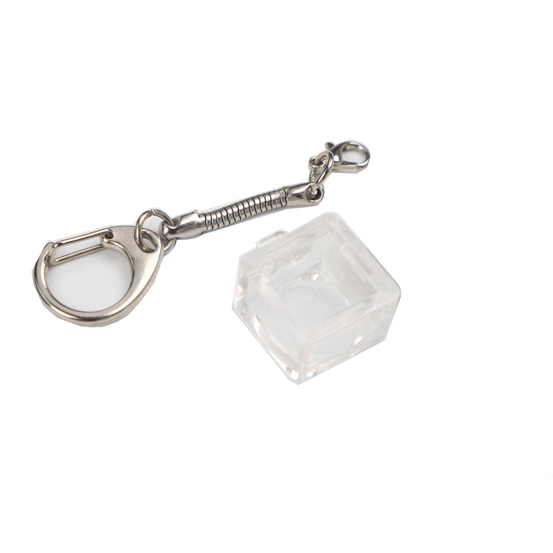 Clear plastic In stock Key ring switch axis tester with one pc keycap for cherry kailh outemu Gateron switches