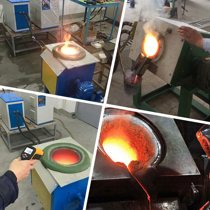 small electrical 10kg silver copper ore gold induction smelting melting furnace for sale