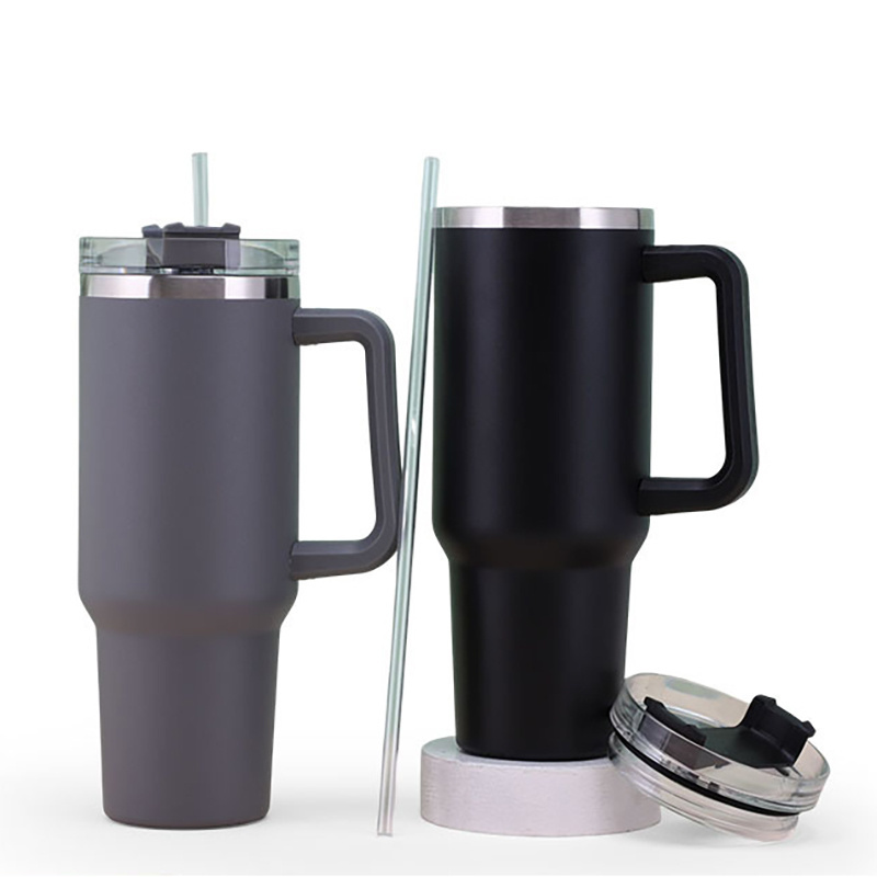 40 Oz Vacuum BPA Free Double Wall 304 Stainless Steel Sublimation Tumbler Coffee Cup With Lid Handle Travel Mug