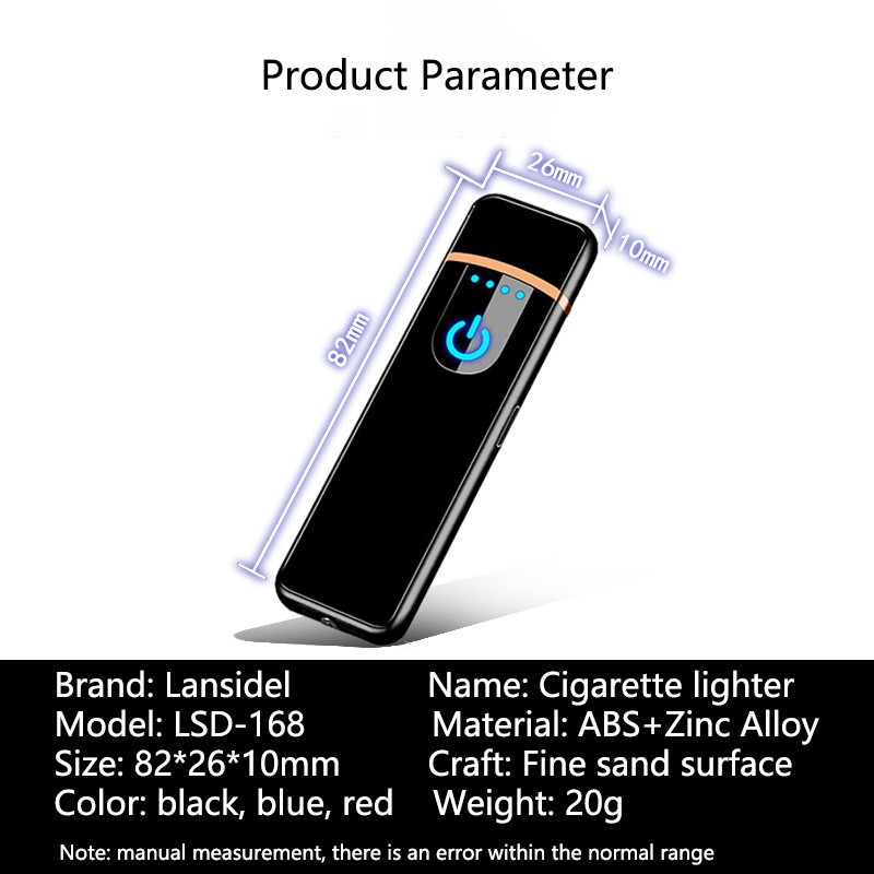 Hot Sale Gift Box Packaging Touch Sensor Electronic Cigarette Lighter Mini USB Fast Charging Lighters