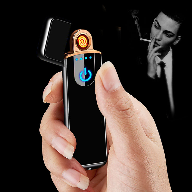 Hot Sale Gift Box Packaging Touch Sensor Electronic Cigarette Lighter Mini USB Fast Charging Lighters