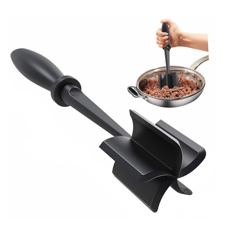 Kitchen Meat Chopper Ground Beef Masher Utensil Heat Resistant Non-Stick Hamburger Chopper Potato Masher Tool Kitchen Gadgets