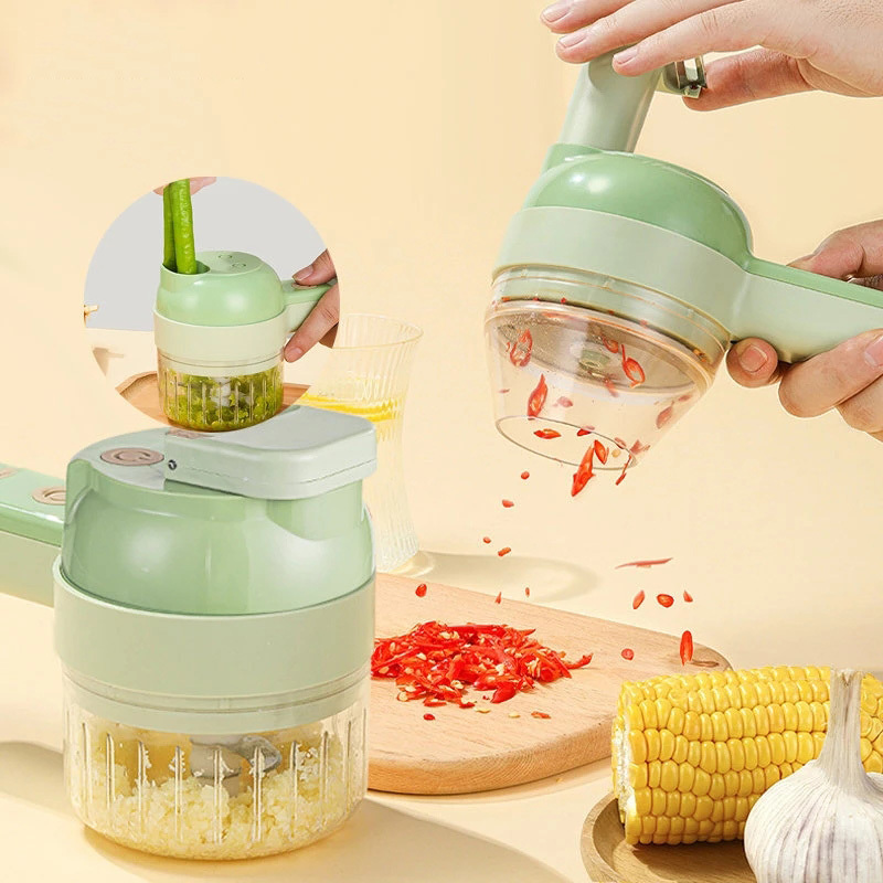 AMZ hot selling 2024 Smart Gadgets Electric Kitchen Tools Food Garlic Chopper 4 in 1 handheld USA Home and Kitchen Accessories