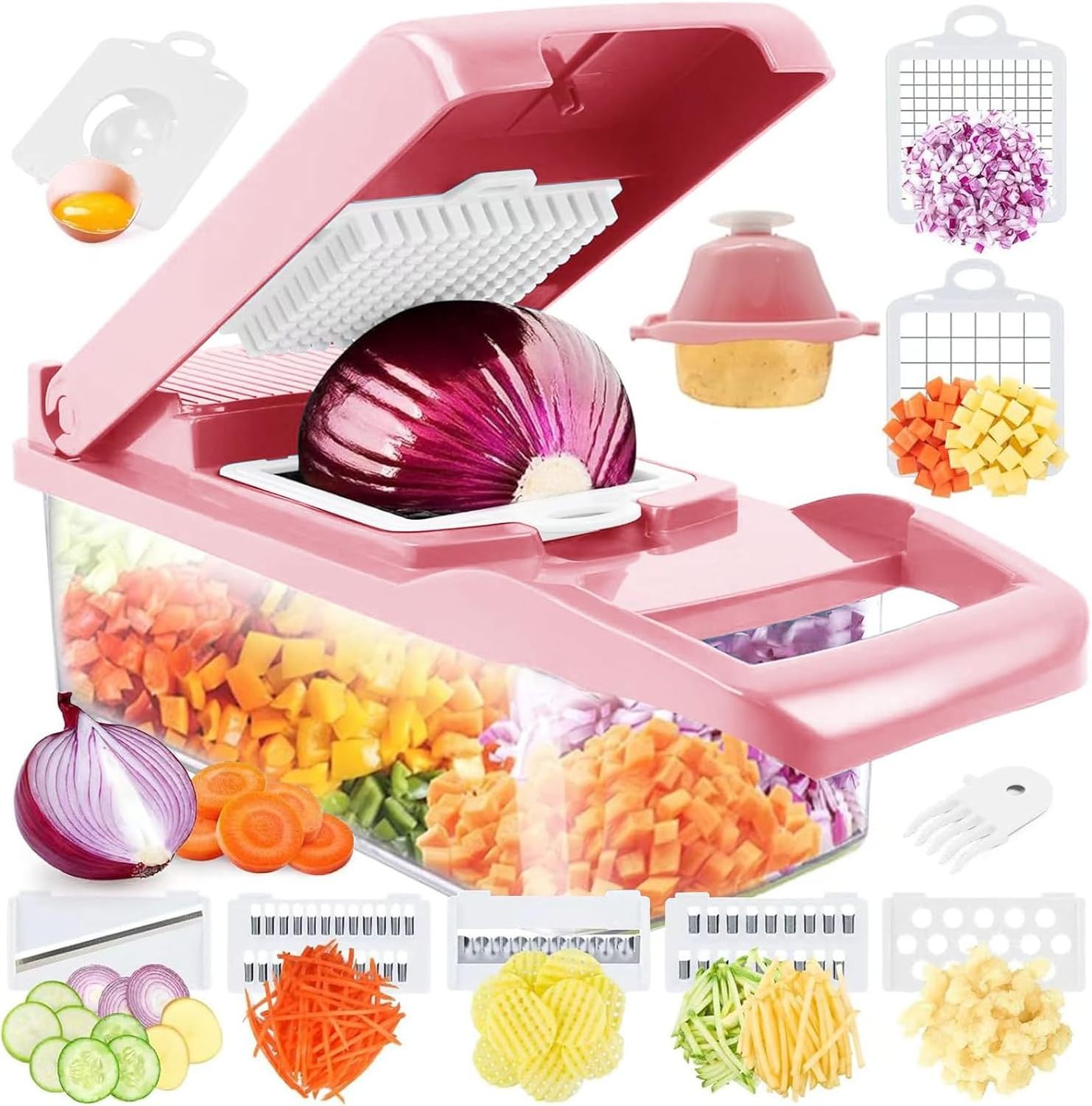 2024 New Home and Kitchen Gadgets Vegetable Chopper Pro Onion Crusher Carrot Chopper Slicer Dicer USA Kitchen Accessories