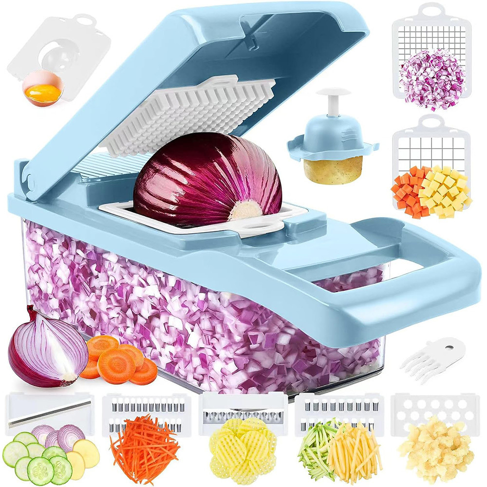 2024 Amazon hot selling Home and Kitchen Vegetable Chopper - Spiralizer Vegetable Chopper with Container USA Kitchen Accessories