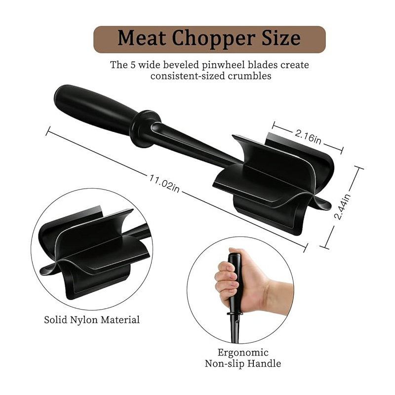 AMZ Hot 2024 Home and Kitchen Vegetable Food processor Non-Stick Hamburger Chopper Potato Masher Tool USA Kitchen Accessories