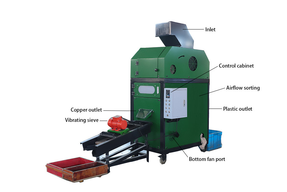 Lansing Home Use Mini Copper Wire Granulator Machine 50-80kg/h Waste Cable Granulator Copper Wire Recycling Machine