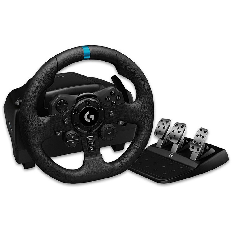 Original Logitech G923 Racing Wheel and Pedals for PC PS4 PS5 Racing Simulation Game Featuring Vibration Motor